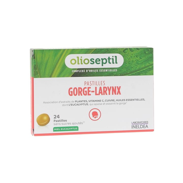 Olioseptil Halspastillen Larynx Honig Eukalyptus - Packung mit 24 Pastillen