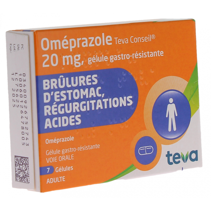 Omeprazol 20 mg Teva Empfehlung - Packung mit 7 Kapseln