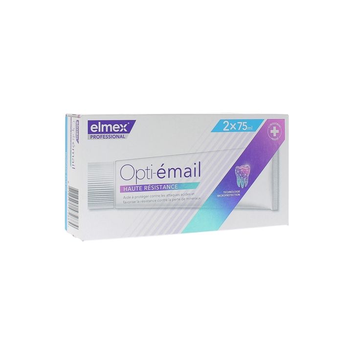 Opti-Email Zahnpasta mit hoher Widerstandsfähigkeit Elmex - 2er-Pack mit 75 ml Tuben