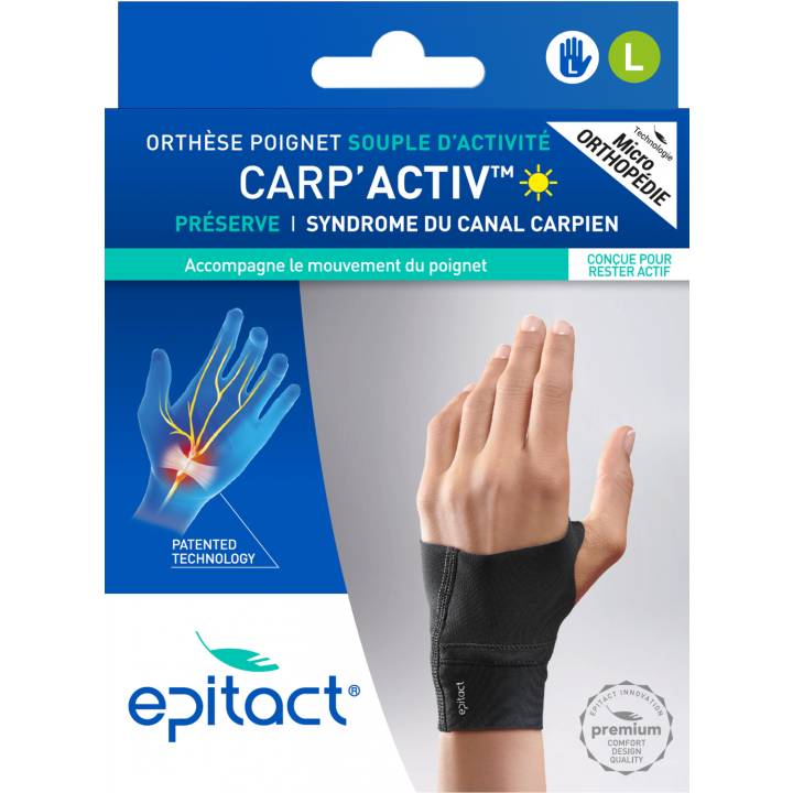 Carp'Activ Handgelenkorthese für die linke Hand, Größe L Epitact - 1 Orthese