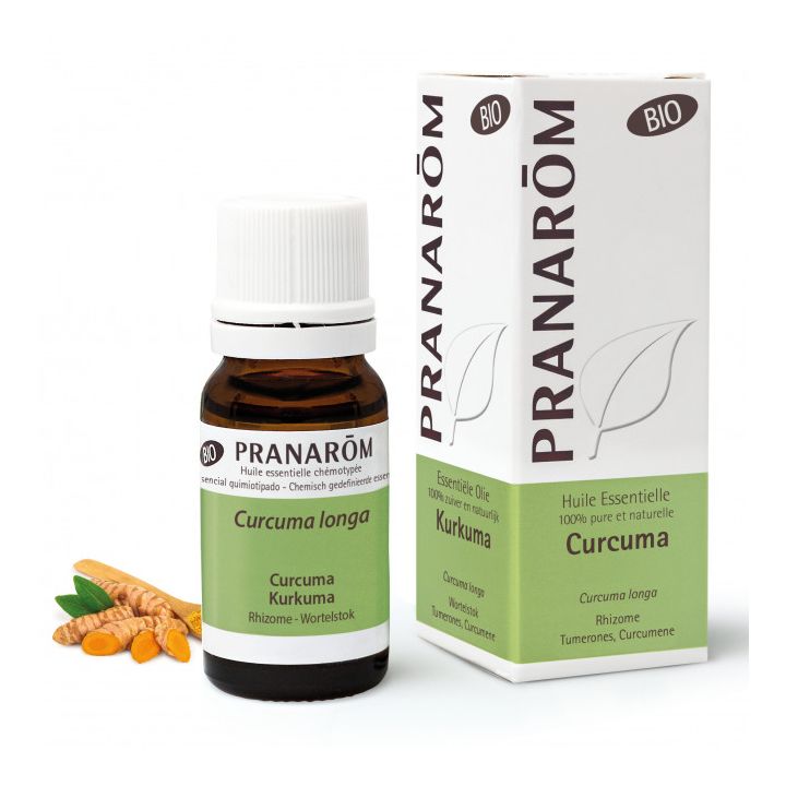 Bio-Kurkuma longa ätherisches Öl Pranarôm - Flasche mit 10 ml