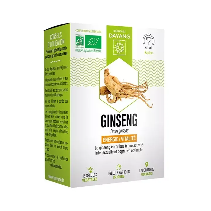 Panax ginseng Bio Dayang - Schachtel mit 15 Kapseln