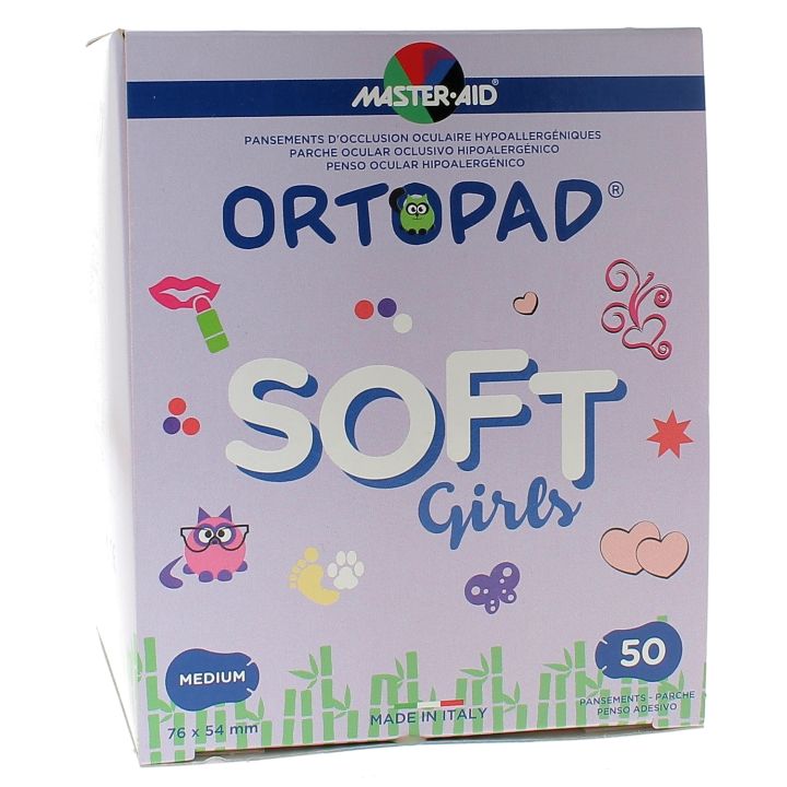 Augenpflaster Soft Girls Ortopad - Schachtel mit 50 Pflastern
