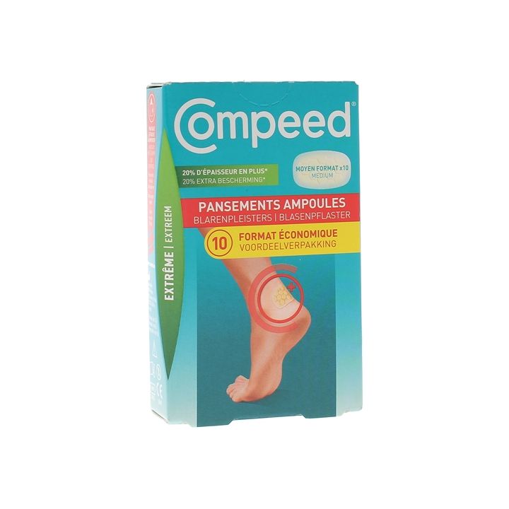 Blasenpflaster mittlere Größe Extreme Compeed - Packung mit 10 Pflastern