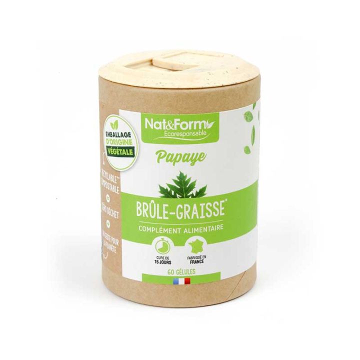 Papaya Ecoresponsible Nat&Form - Dose von 60 Kapseln