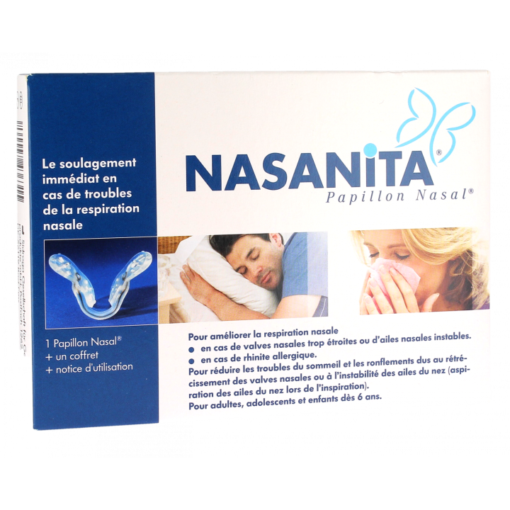 Nasenflügel gegen Schnarchen Nasanita - Schachtel mit einem Nasenflügel
