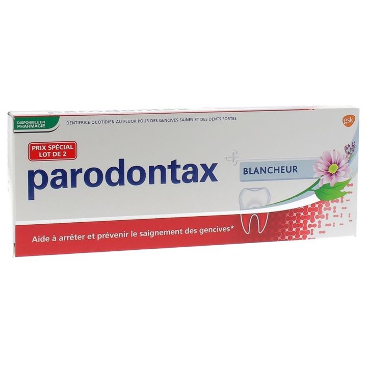 Parodontax Weißheitszahncreme Fluor gelegentliche Zahnfleischblutungen - 2 Tuben zu 75 ml