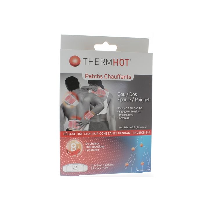 ThermHot Wärmepflaster für Hals/Rücken/Schulter/Handgelenk Therapearl - Packung mit 2 Pflastern von 29 x 9 cm