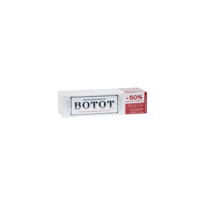 Zahnpasta mit natürlichen Essenzen Botot - 2 Tuben à 75ml