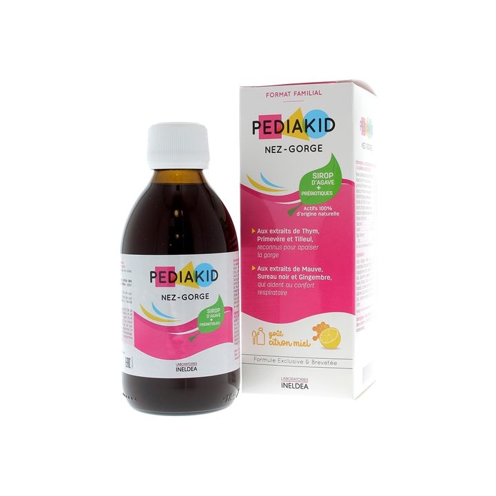 Pediakid Nasen-Rachen Geschmack Honig Zitrone - Flasche mit 250 ml