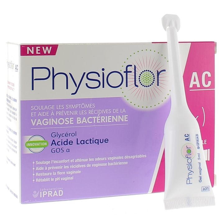 Physioflor AC bakterielle Vaginose Iprad Gesundheit - Packung mit 8 Einzeldosen