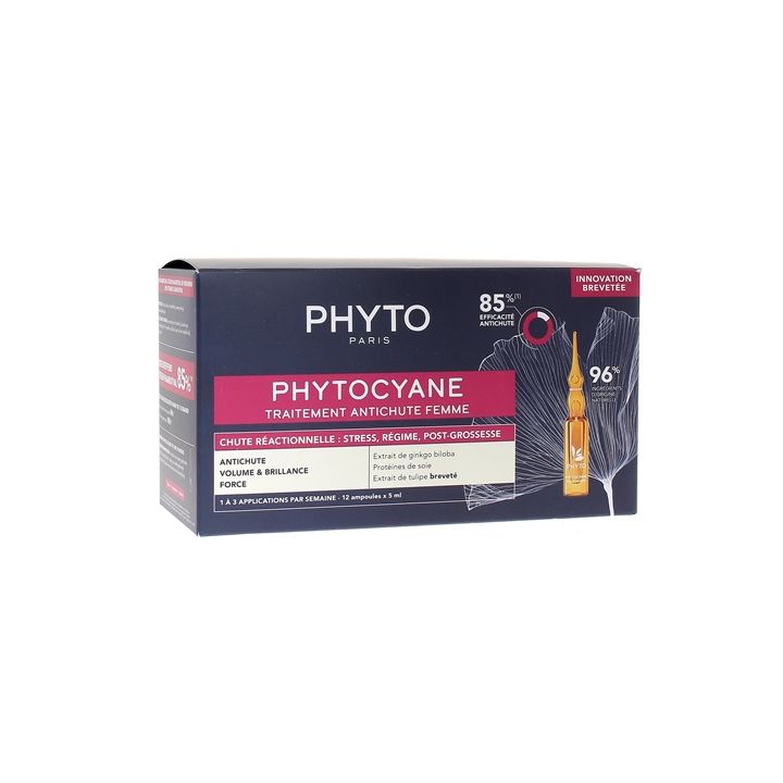 Phytocane Anti-Haarausfall Behandlung für Frauen Phyto - 12 Ampullen à 5 ml