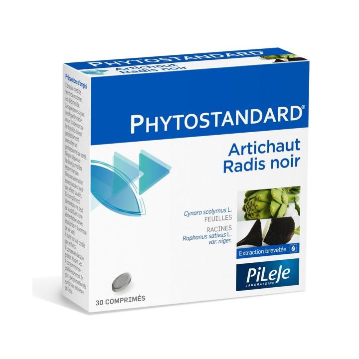Phytostandard von Artischocke und schwarzem Rettich Pileje - Packung mit 30 Tabletten