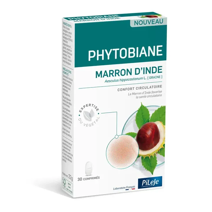 Phytobiane Rosskastanie Kreislaufkomfort Pileje - Packung mit 30 Tabletten