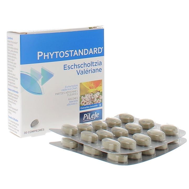 Phytostandard von Eschscholzia und Baldrian Pileje - Packung mit 30 Tabletten