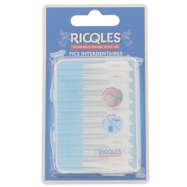 Interdentalbürsten doppelseitige Ricqles - Packung mit 60 Stück
