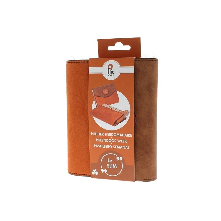 Wöchentlicher Slim Velours Pillenbehälter Plic Care - ein Pillenbehälter