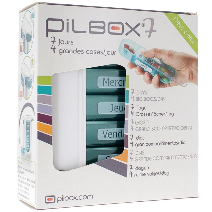 Wöchentliche Pillendosen 7 Tage Pilbox - 4 große Fächer pro Tag