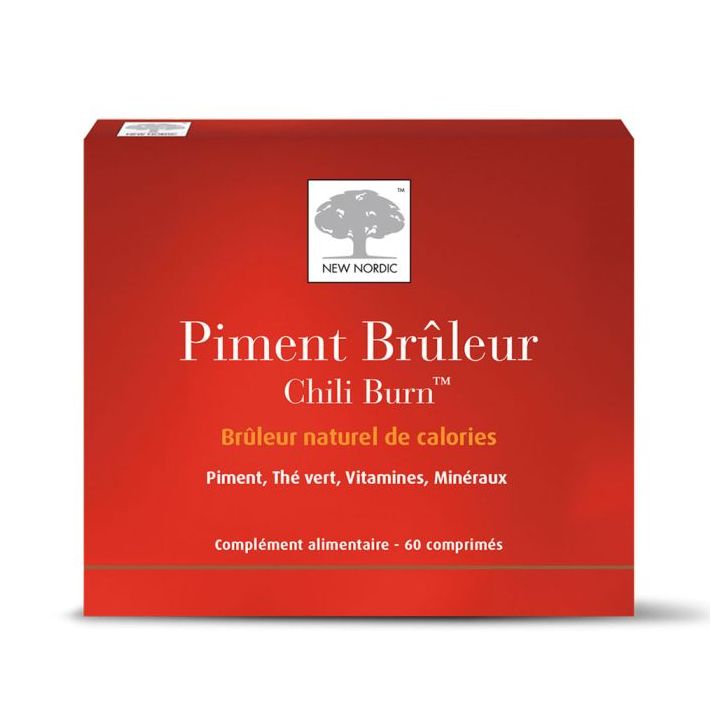 Chili-Brenner, natürlicher Kalorienbrenner New Nordic - Packung mit 60 Tabletten