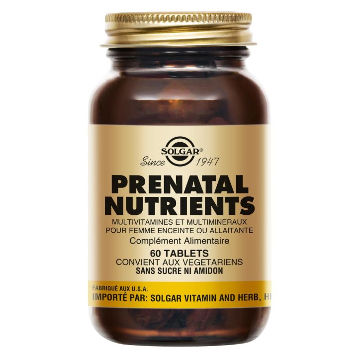 Prenatal Nutrients Solgar - 60 Tabletten Packung