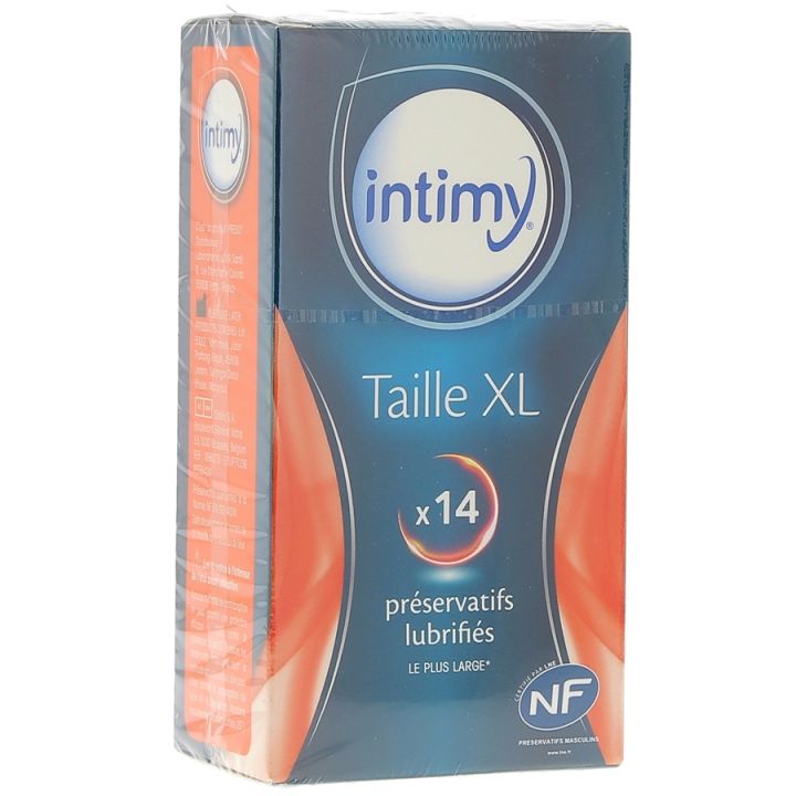 Gleitende Kondome Größe XL Intimy - Schachtel mit 14 Kondomen