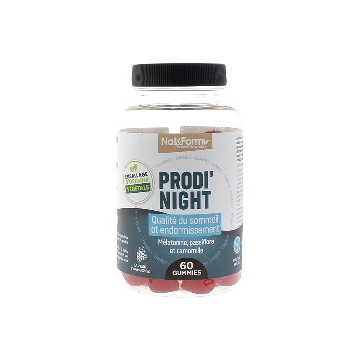 Prodi'night Gummies Schlafqualität und Einschlafen Nat&Form - 60 Gummis pro Dose