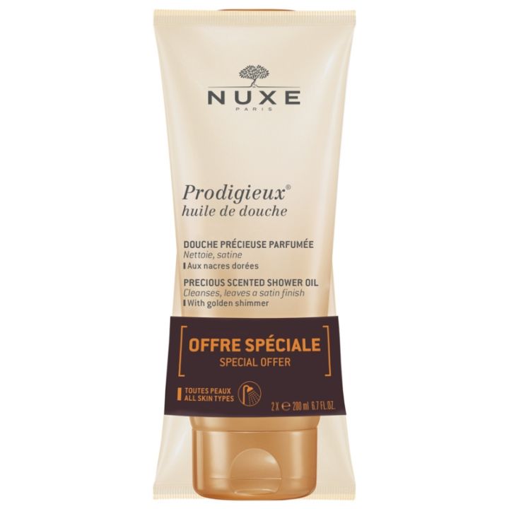 Prodigieuse Duschöl Nuxe - 2er-Pack mit 200 ml Tuben