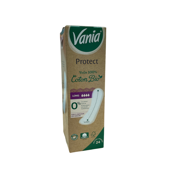 Protect Bio-Baumwoll-Slipeinlagen lang Vania - Schachtel mit 24 Slipeinlagen