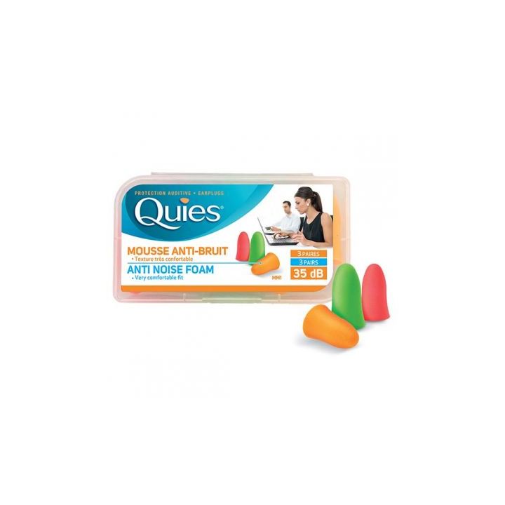 Ohrenschutz Schaumstoff Komfort Quies - Box mit 3 Paaren