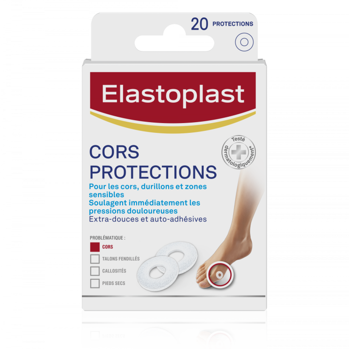 Beruhigende Schutzpolster für Hühneraugen Elastoplast Fußexperte - Packung mit 20 Schutzpolstern
