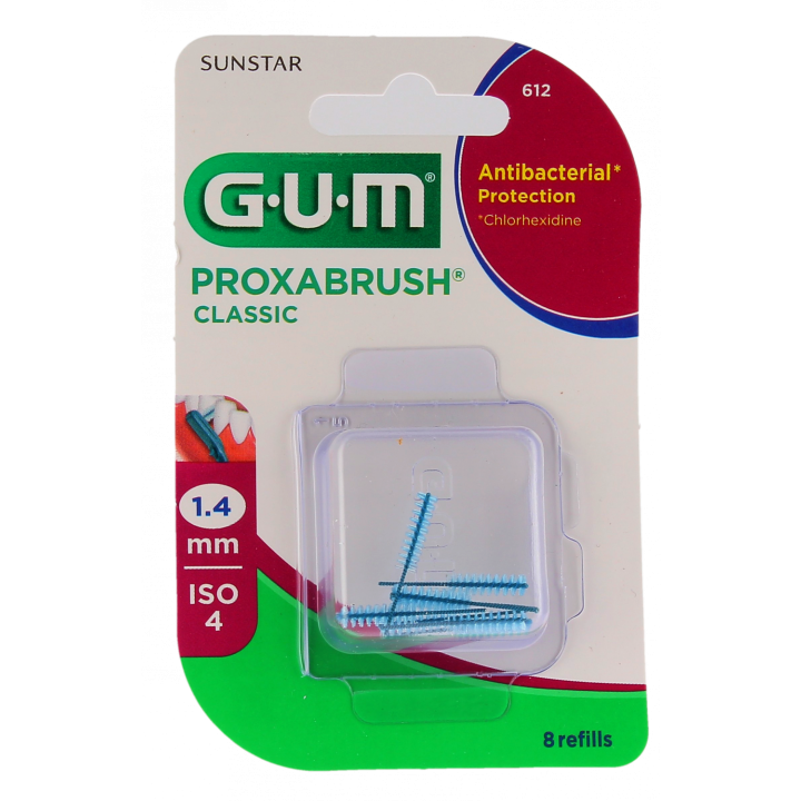 Proxabrush Nachfüllungen Interdentalbürsten 1,4 mm Gum - Packung mit 8 Nachfüllungen
