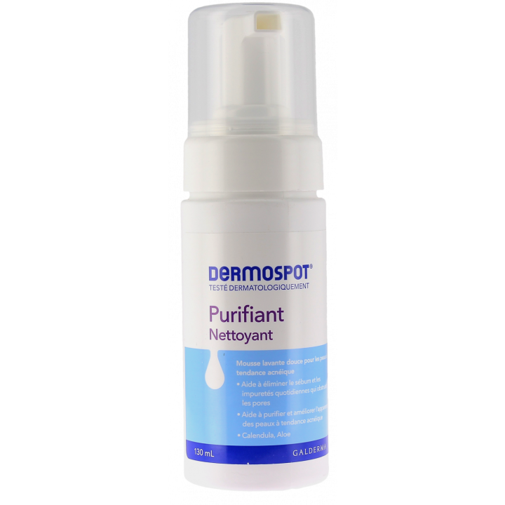 Reinigender, sanfter Schaumreiniger Dermospot - Pumpflasche mit 130 ml