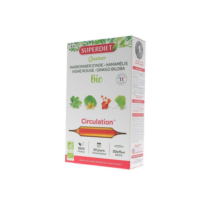 Quatuor Circulation bio Super Diet - 20 Ampullen