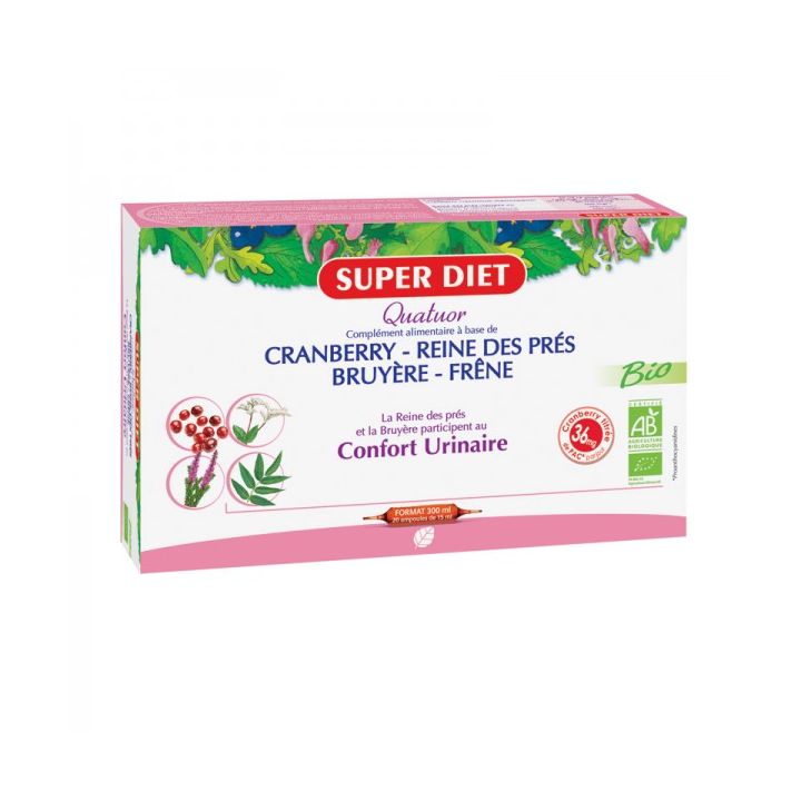 Quatuor Komfort für die Harnwege Bio Super Diet - 20 Ampullen