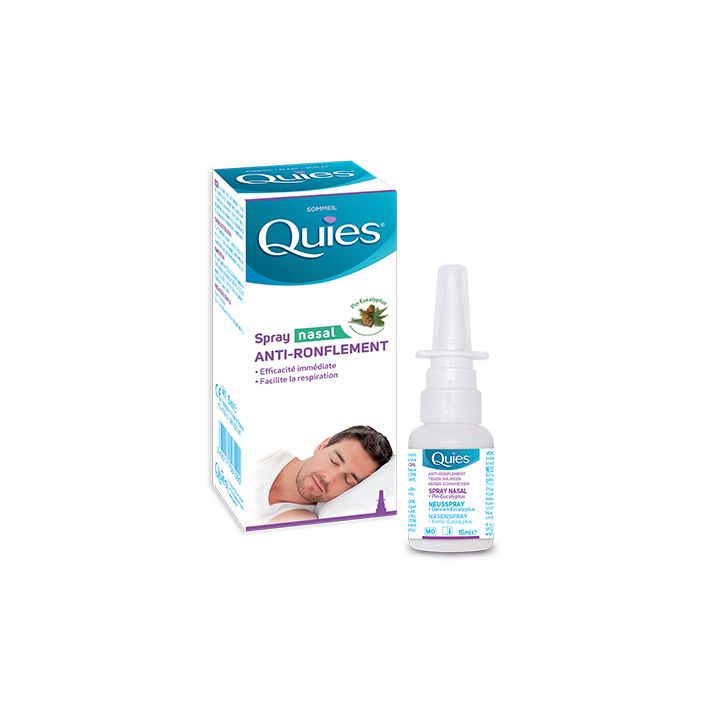 Anti-Schnarch Nasenspray Pin-Eukalyptus Quies - Spray mit 15 ml