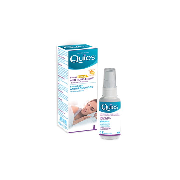 Anti-Schnarch Mundspray mit Honig-Zitronen-Geschmack Quies - Spray mit 70 ml