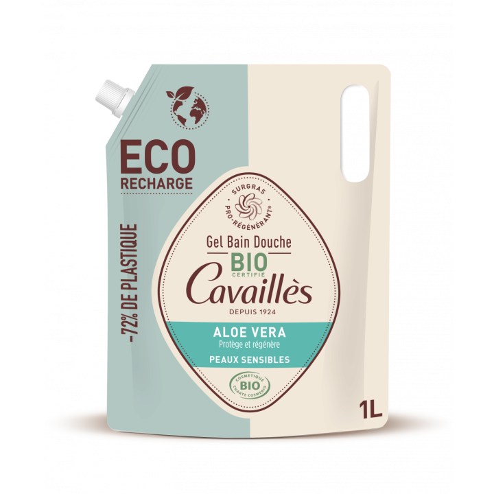 Bio-Duschgel mit Aloe Vera Rogé Cavaillès - Nachfüllpackung 1L