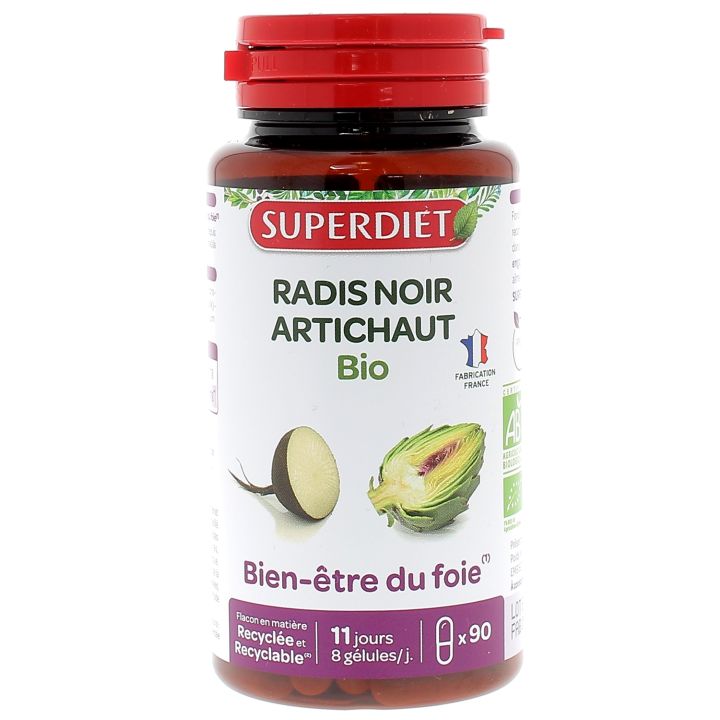 Schwarzer Rettich Bio-Artischocke Super Diet - Dose mit 90 Kapseln