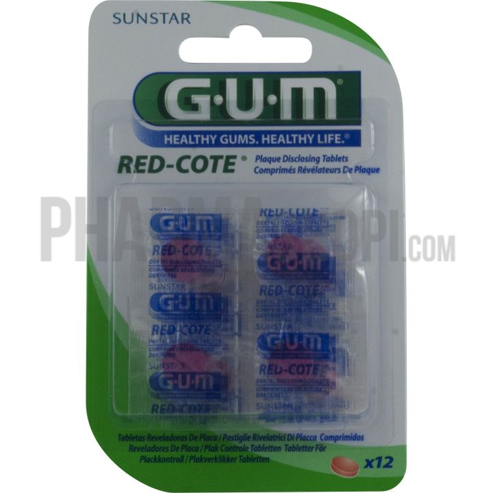 Red-cote Plaque-Tester GUM - 12 Tabletten