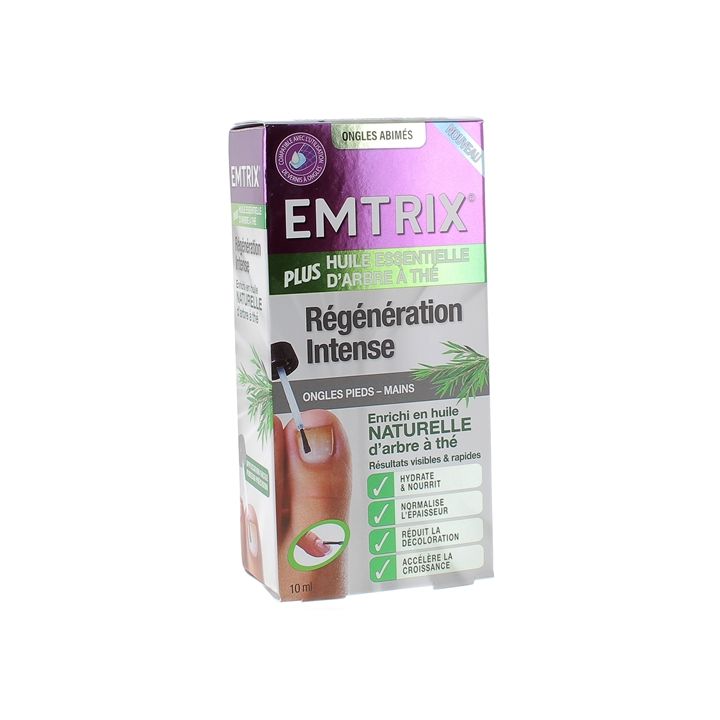Intensive Regeneration beschädigter Nägel Teebaumöl Emtrix - Flasche mit 10 ml