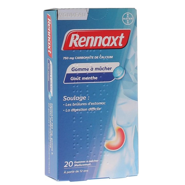 Rennaxt Kaugummi Minze - Box mit 20 Kaugummis