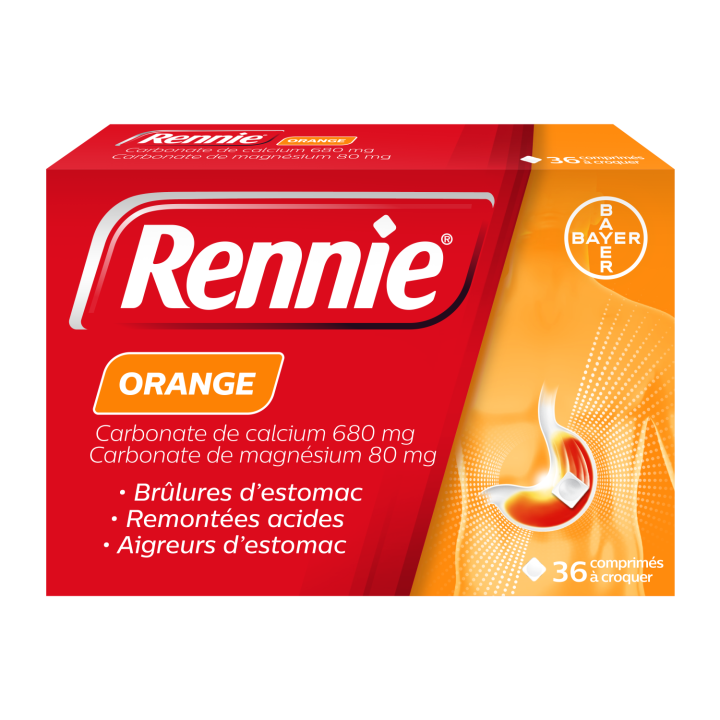 Rennie Orange - 36 Kaudabletten