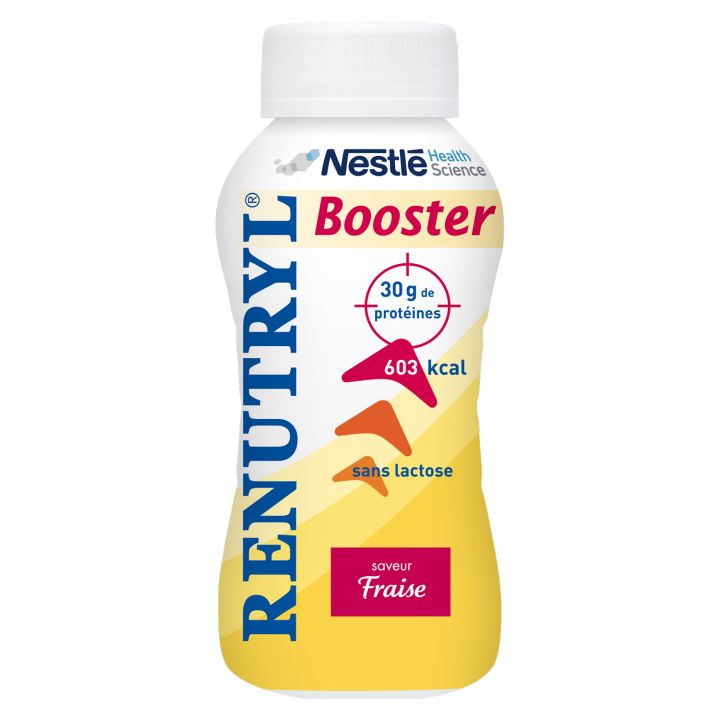 Renutryl Booster Geschmack Erdbeere - Packung mit 4x300 ml