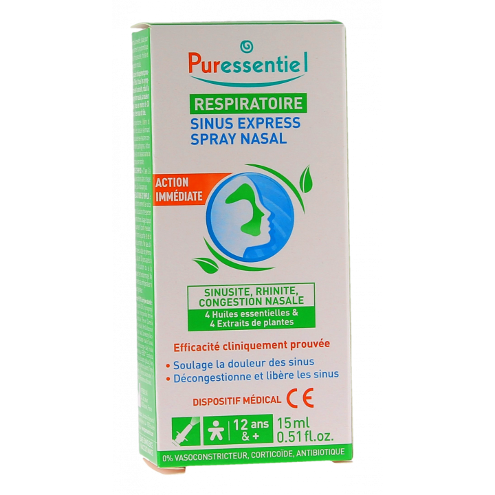 Atmungs Spray Nasenspray Sinus Express Puressentiel - Spray von 15ml