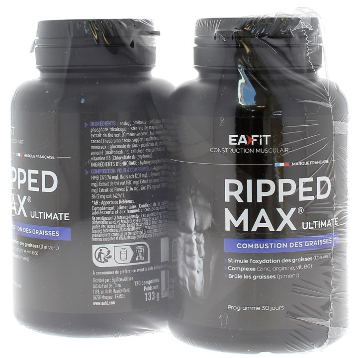 Ripped Max Ultimate Fettverbrennung Eafit - 2x120 Tabletten Packung