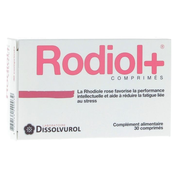Rodiol + Nahrungsergänzungsmittel Dissolvurol - Packung mit 30 Tabletten