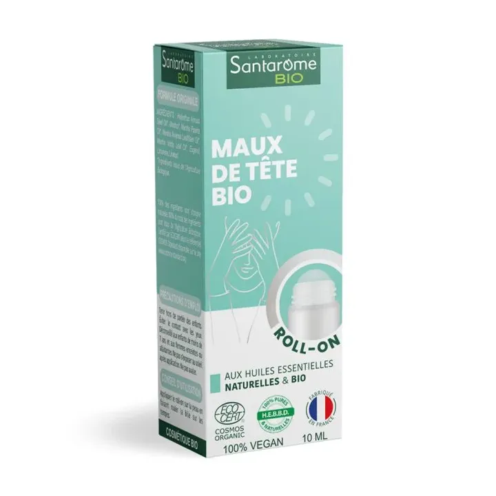 Roll-on mit ätherischen Ölen gegen Kopfschmerzen bio Santarome - Roll-on von 10 ml