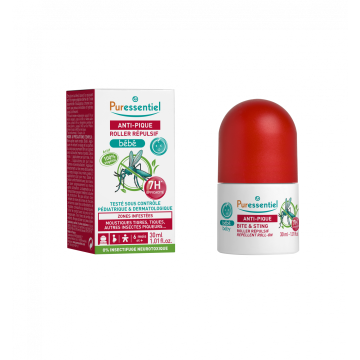 Roller Insektenschutz für Babys Puressentiel - Roll-on mit 30 ml
