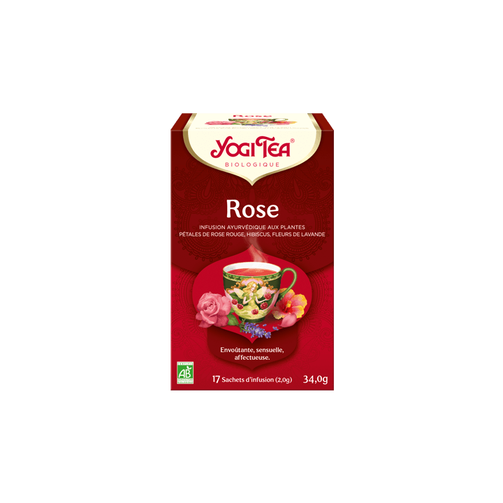 Bio-Rosen Yogi Tea - Box mit 17 Beuteln