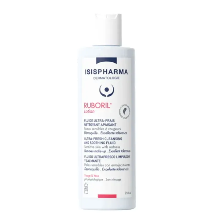 Ruboril Lotion Fluid Ultra-Frisch Reinigend Beruhigend Isispharma - Flasche mit 250ml